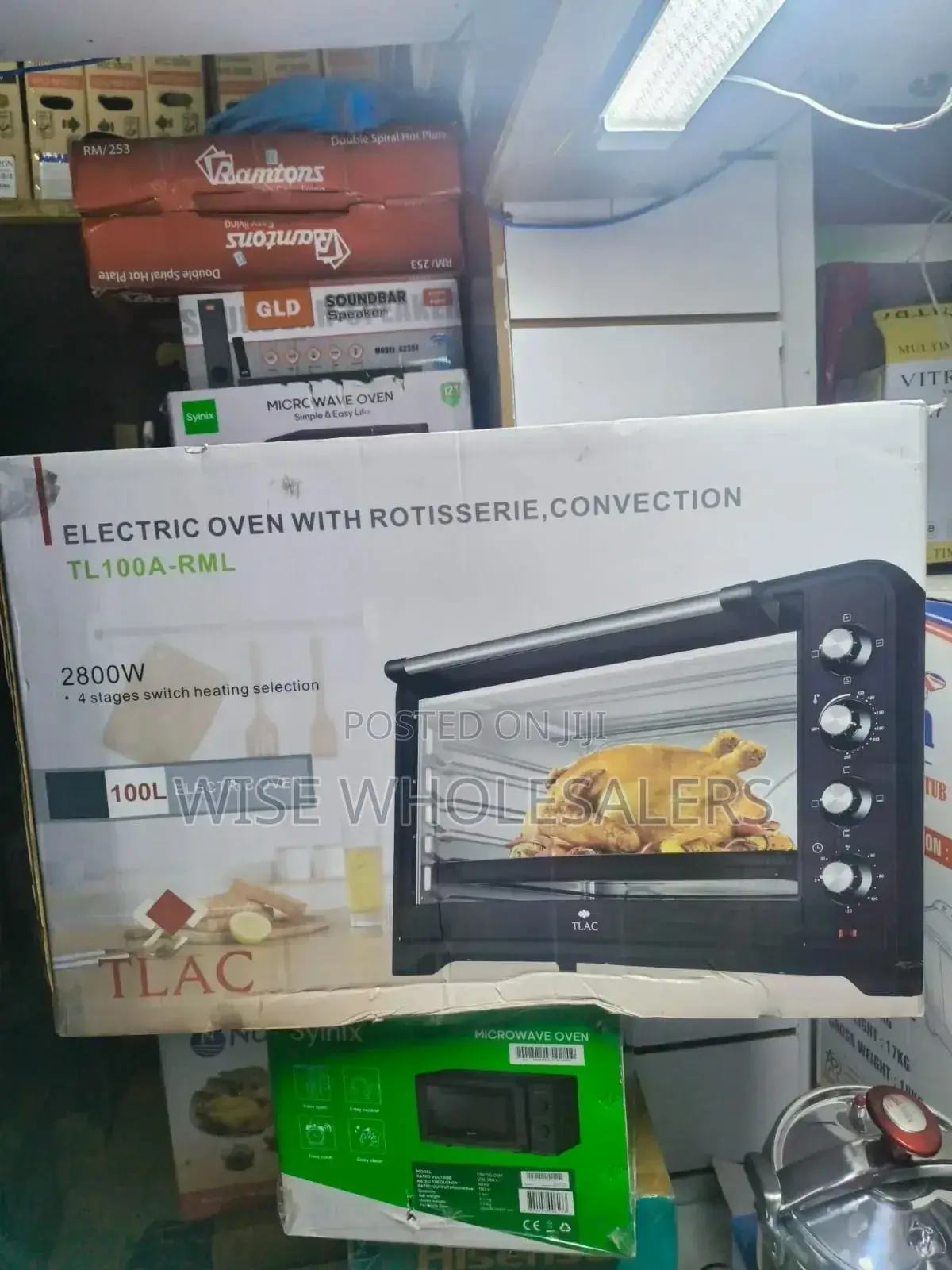 TLAC 100L Electric Oven Conventional 2800W 4 Stage Switch