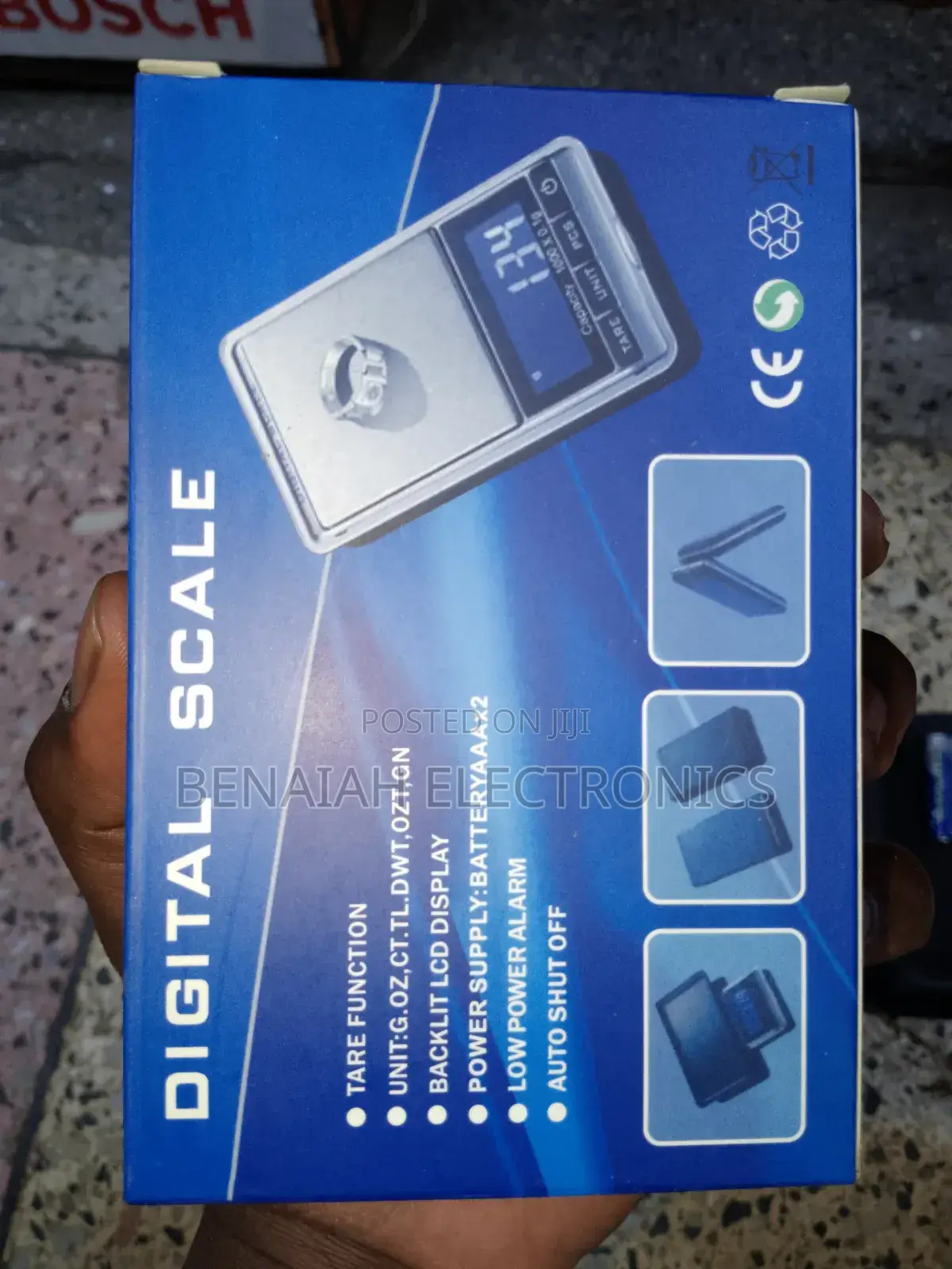 Digital Weighing Scale.0.01 to 500 G, Black Lit LCD Display