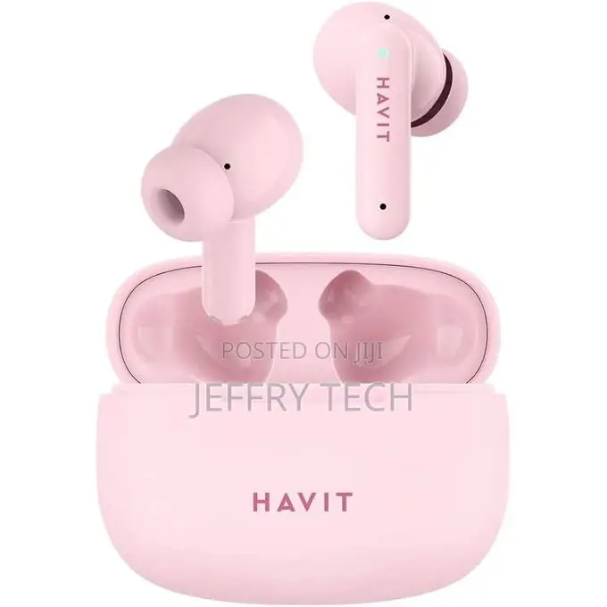 Pink Havit True Wireless Stereo Earbuds