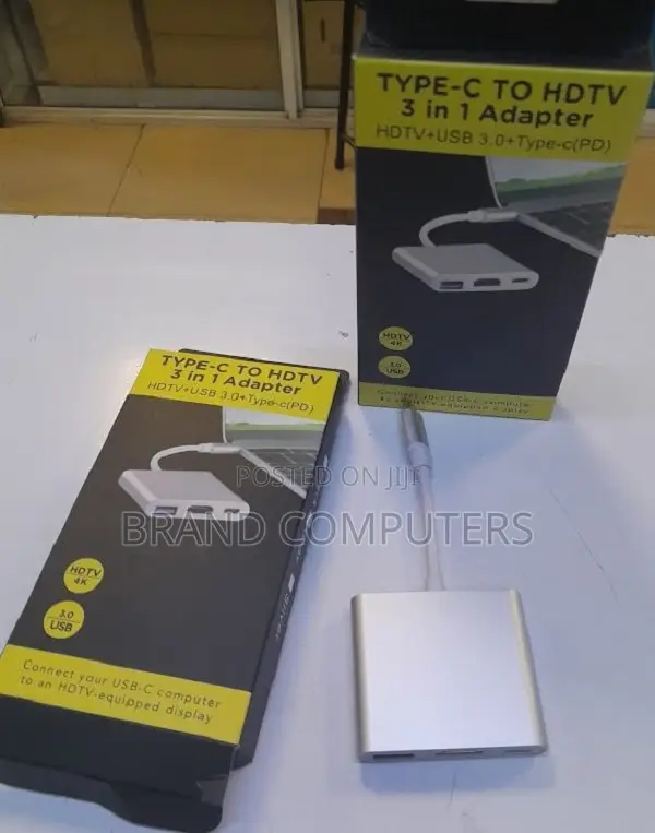 3 in 1 Type-C to HD HDMI USB 3.0 Hub USB-C Data Adapter