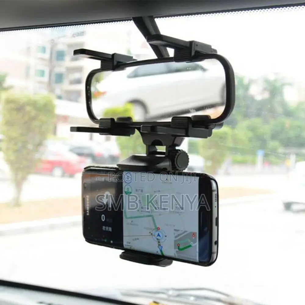 Universal 360° Car Mount Holder Phone Stand Rear-View Mirror