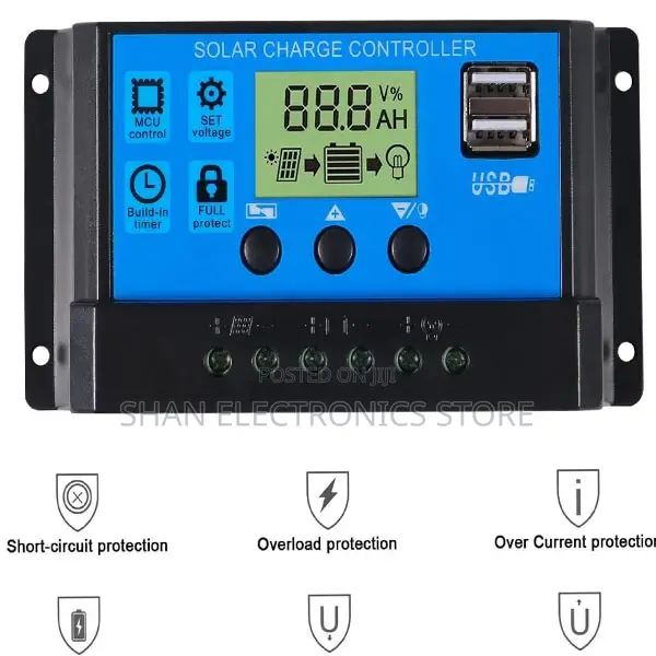 Solar Charge Controller -PWM-LCD Long Lasting 20A Amperes