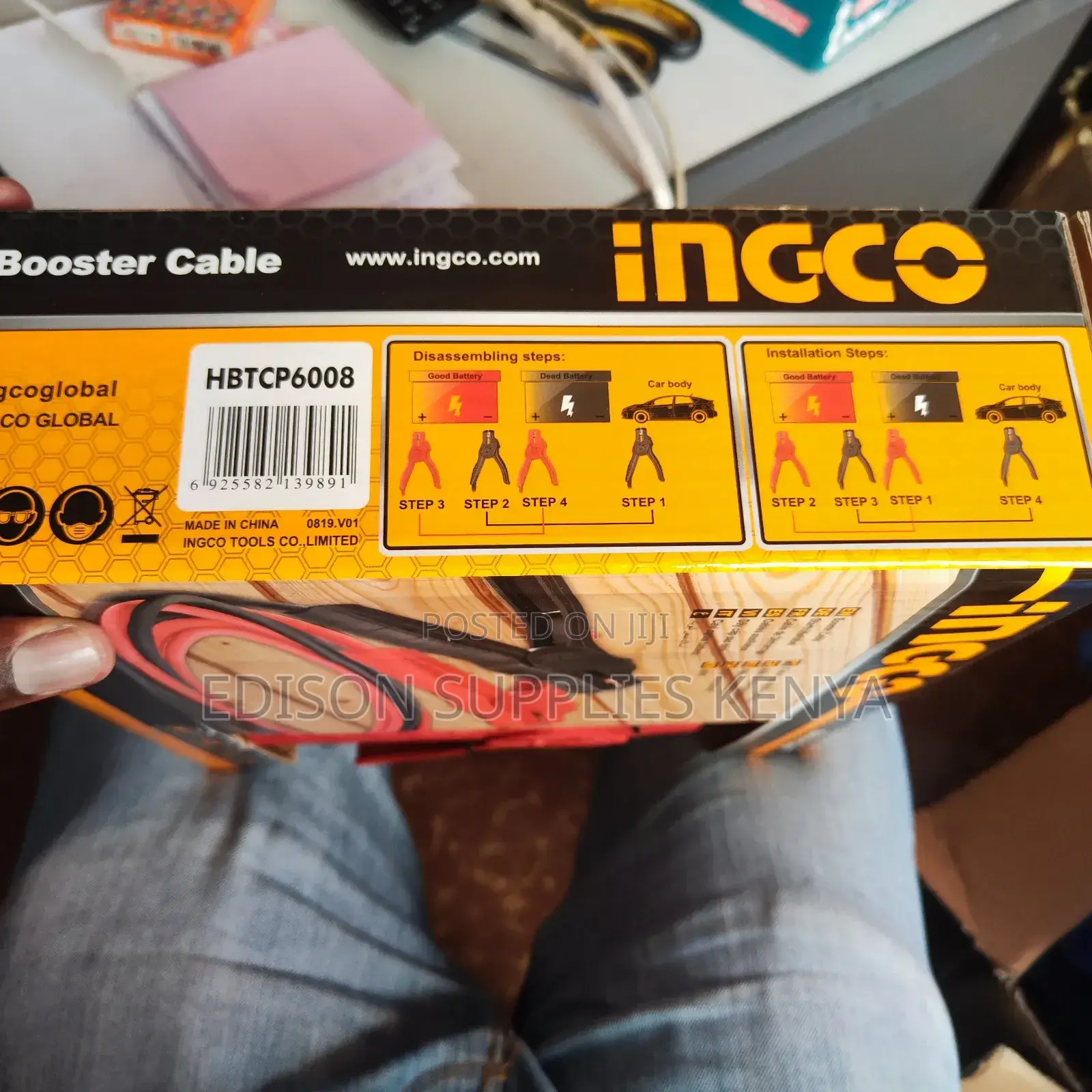 Jumper Cables 600 Amps Ingco Booster Cables Car Battery Jump