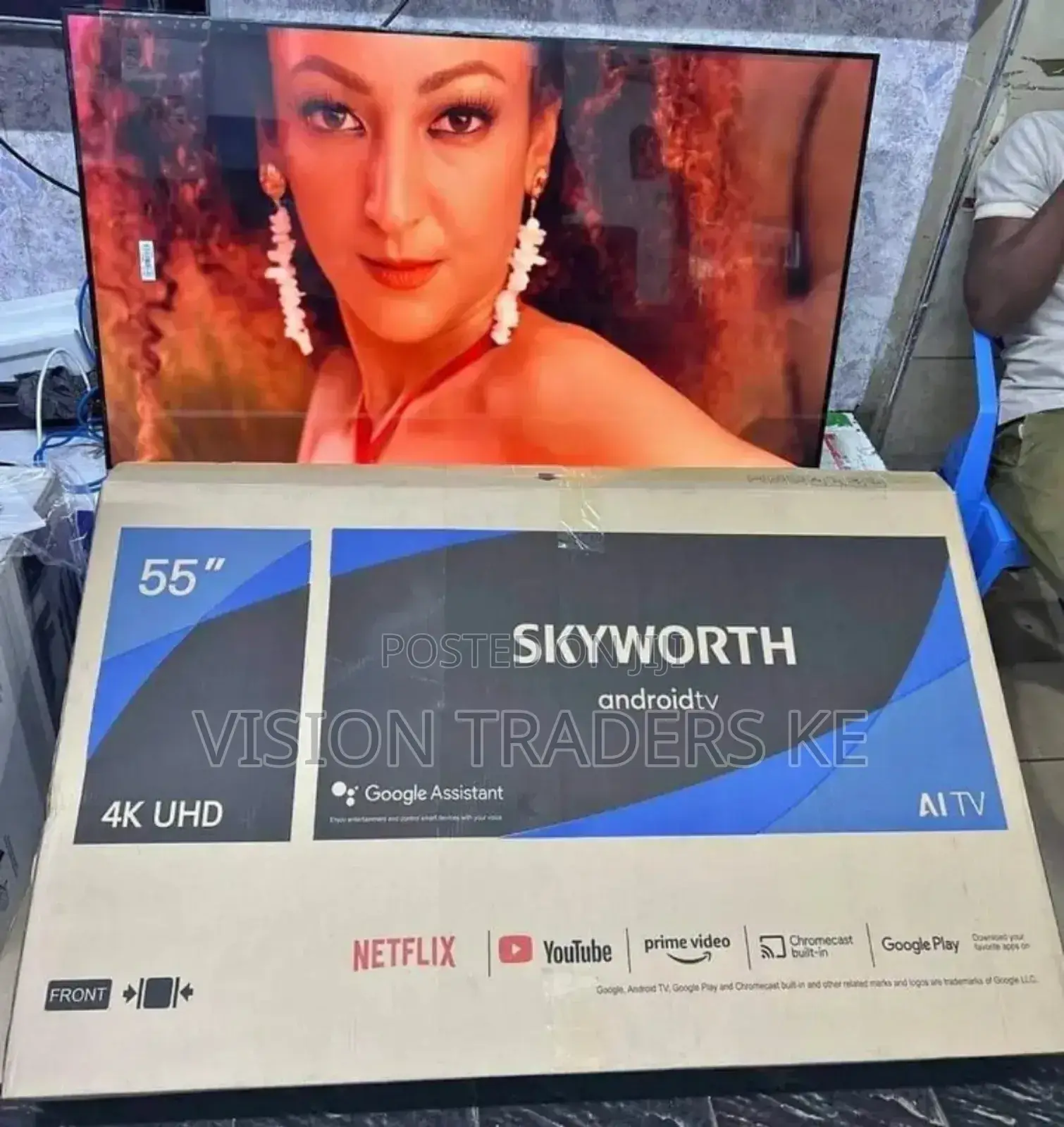 Skyworth 55 Inches Android Frameless Television With Netflix