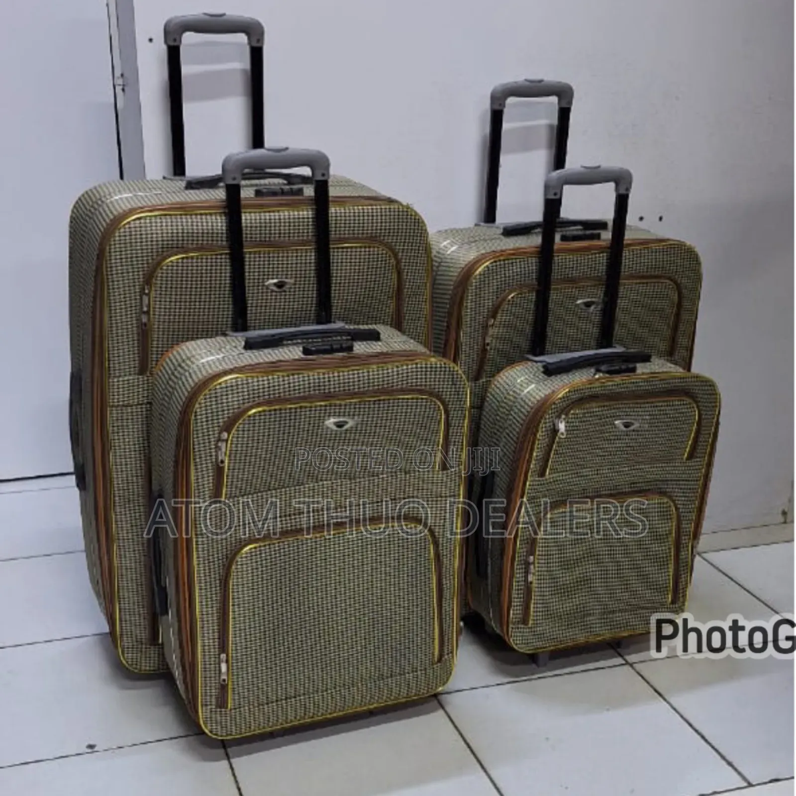 Fashion 4 in 1 Unbreakable Luxurious Fabric Suitcase