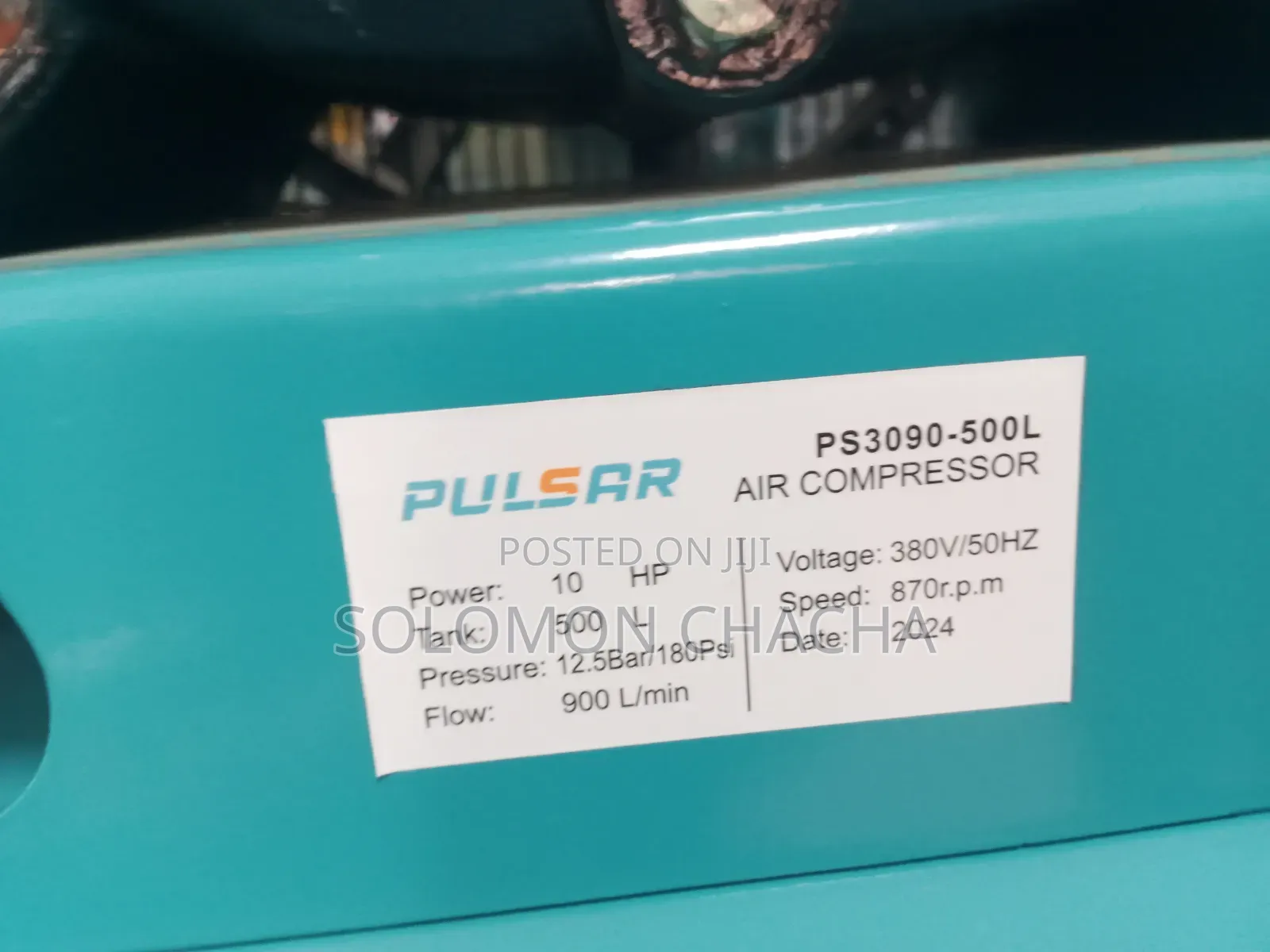 Pulsar 500L 10hp Air Compressor Three Phase 180psi 900l/Min