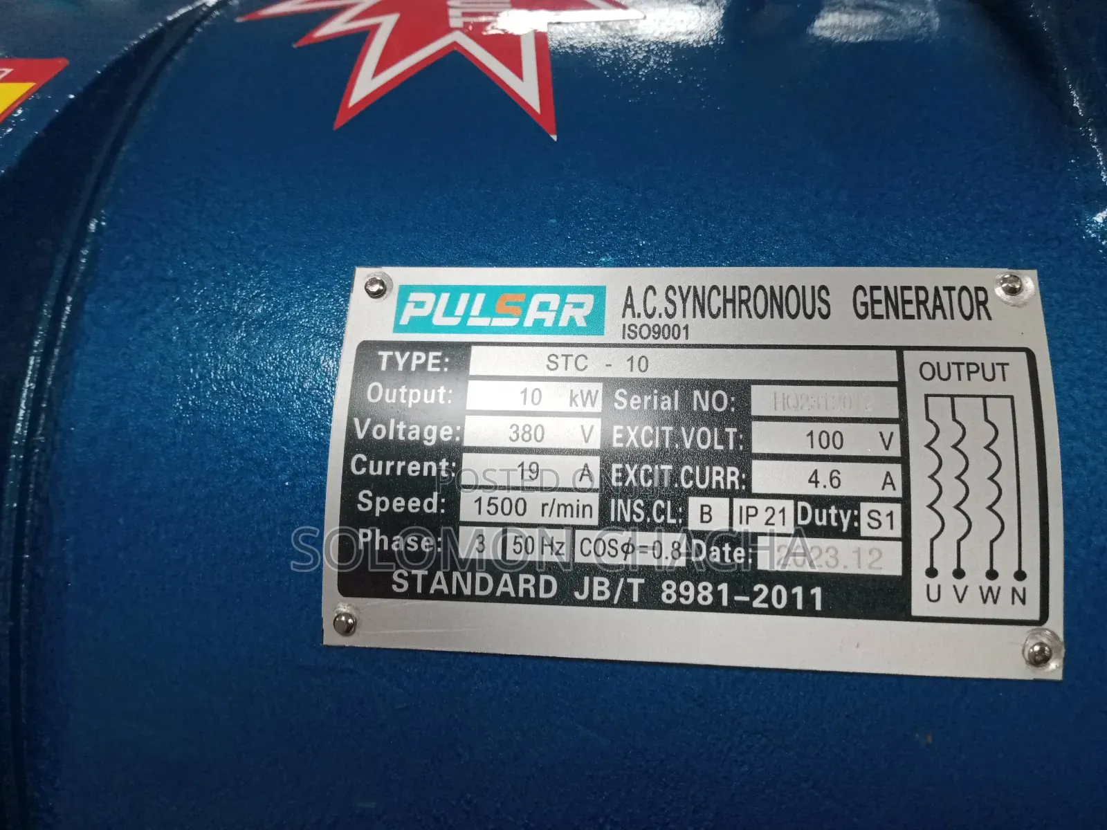 Pulsar 10kw 380V Alternator or Synchronous Generator Best