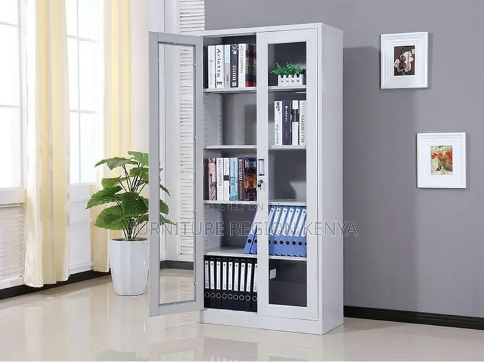 Glass Fronted Steel Filling Cabinet