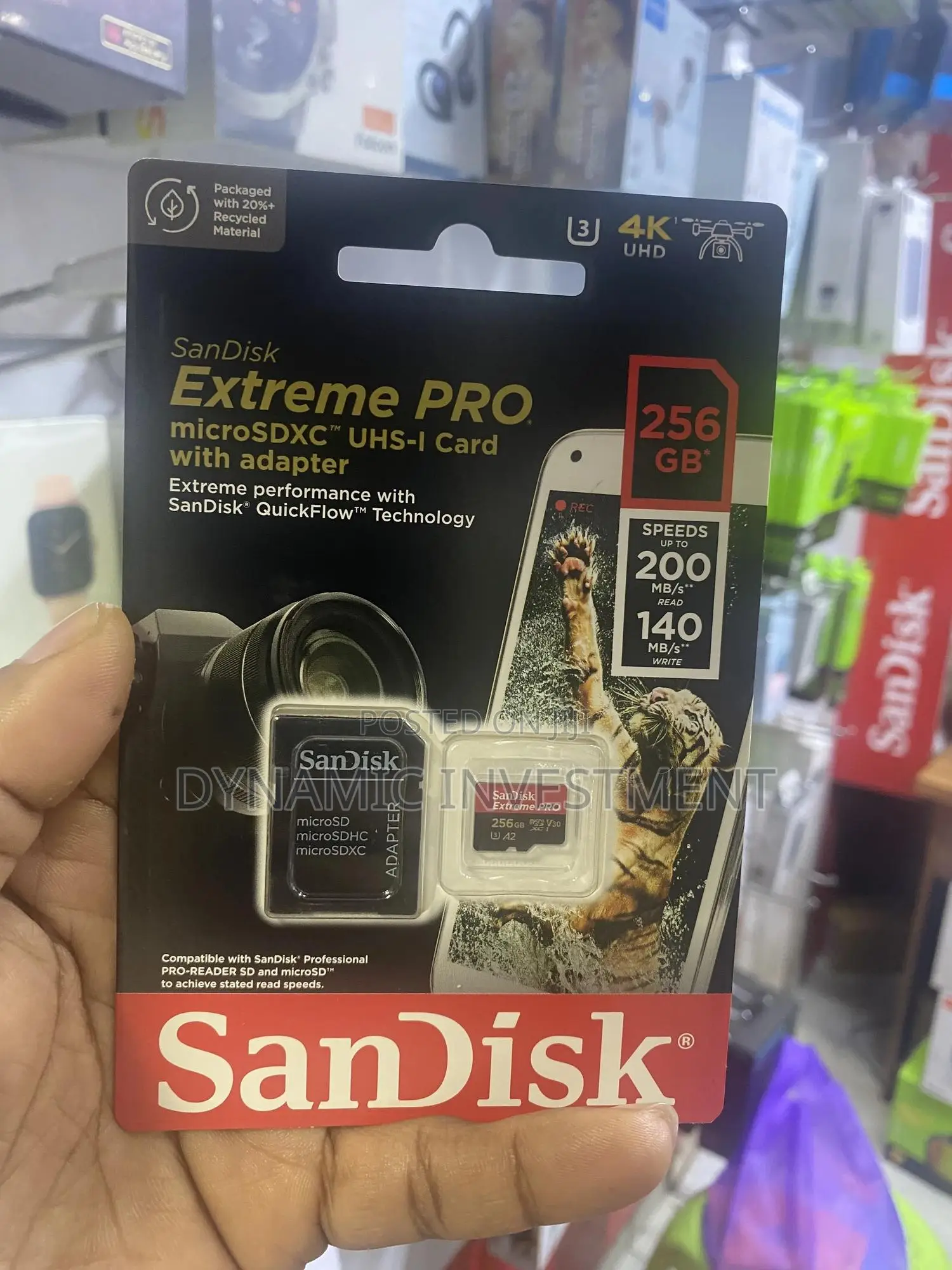 Sandisk 256gb Extreme Pro Microsd Uhs-I Memory Card 200mb/S