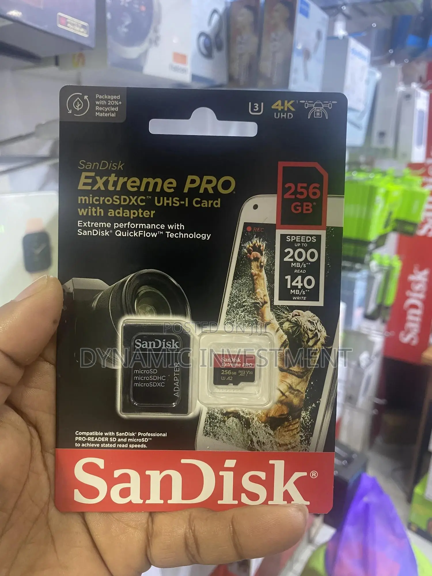 Sandisk 256gb Extreme Pro Microsd Uhs-I Memory Card 200mb/S