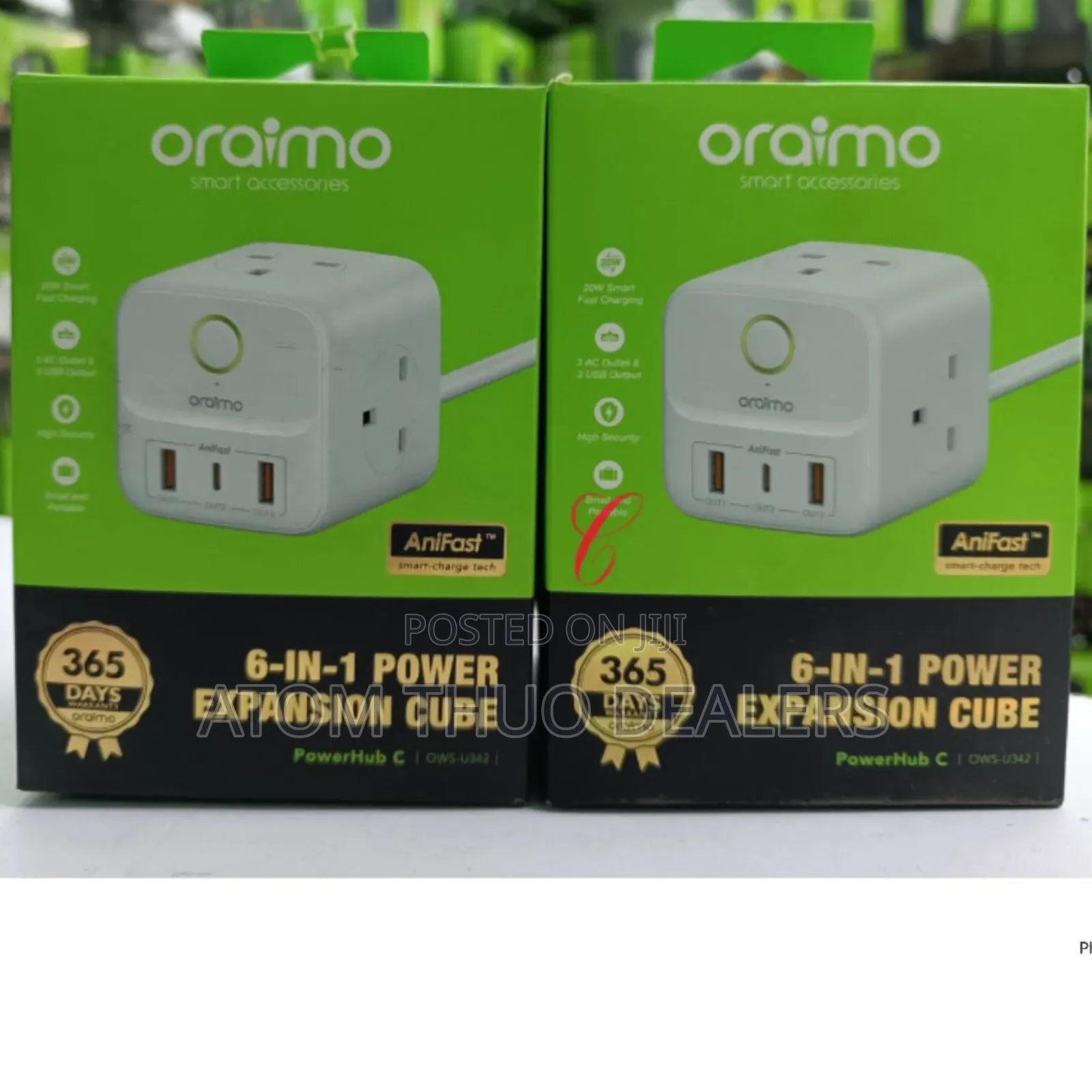 Oraimo Power Hub CU342 6 in 1 Power Expansion Cube