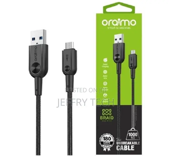 Oraimo OCD-M56 Data Cable 2 Meter Fast Charging 5V2A Micro