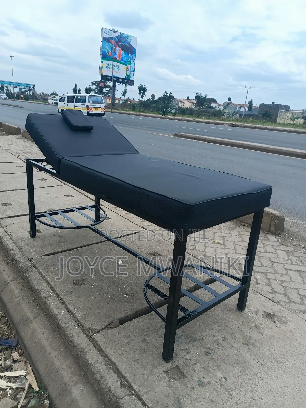 Massage Bed, Black Plain Big Size.....