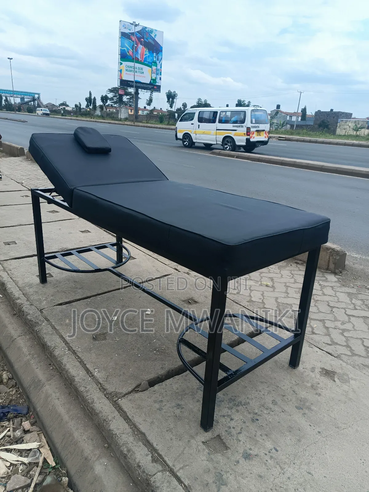 Massage Bed, Black Plain Big Size.....