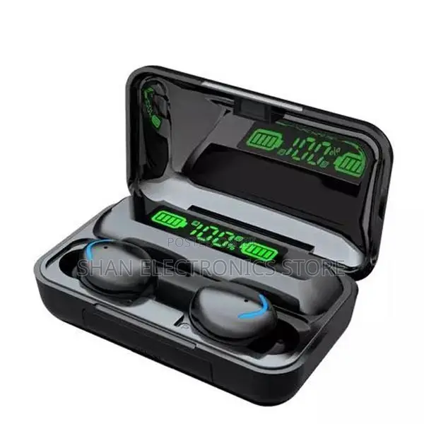 E Waterproof Headset With Mic Led Display – Black BTH-F9-5