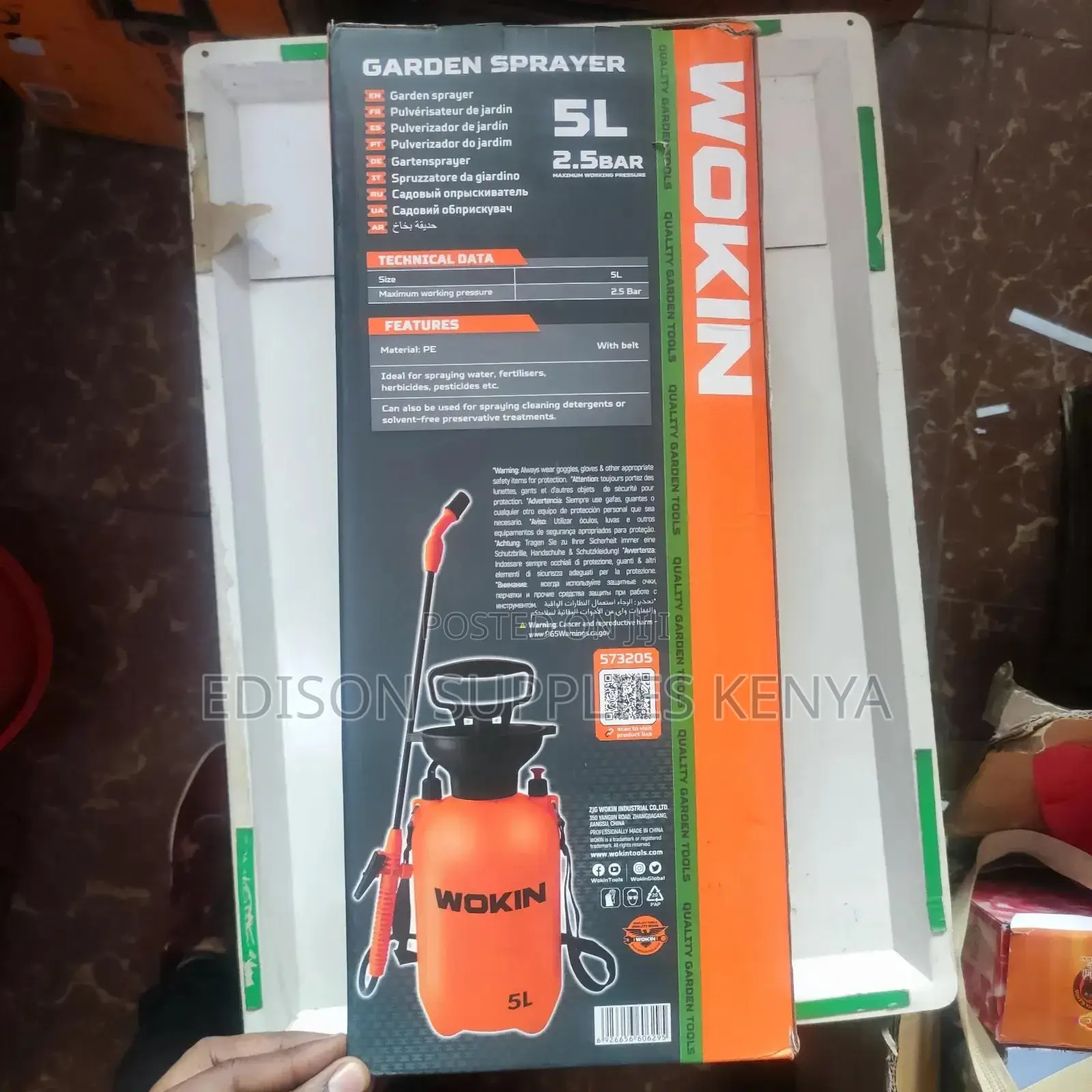 Wokin Garden Sprayer 5 Litre Pump Spray Disinfectant Bottle