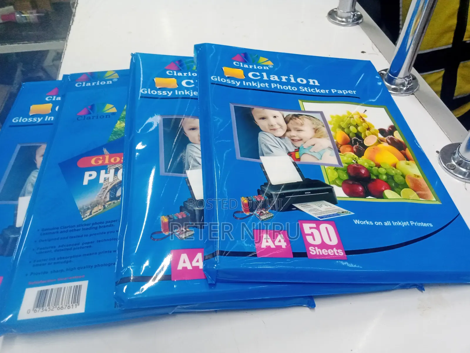 Glossy Inkjet Photo Sticker Paper A4 50