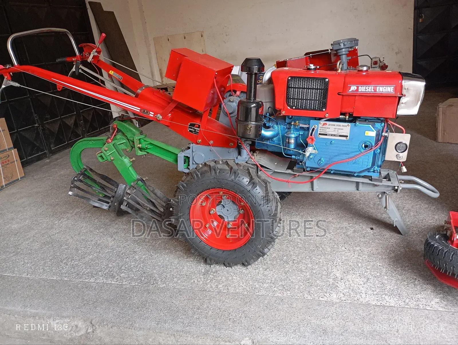 Walking Tractor 16hp Diesel Engine