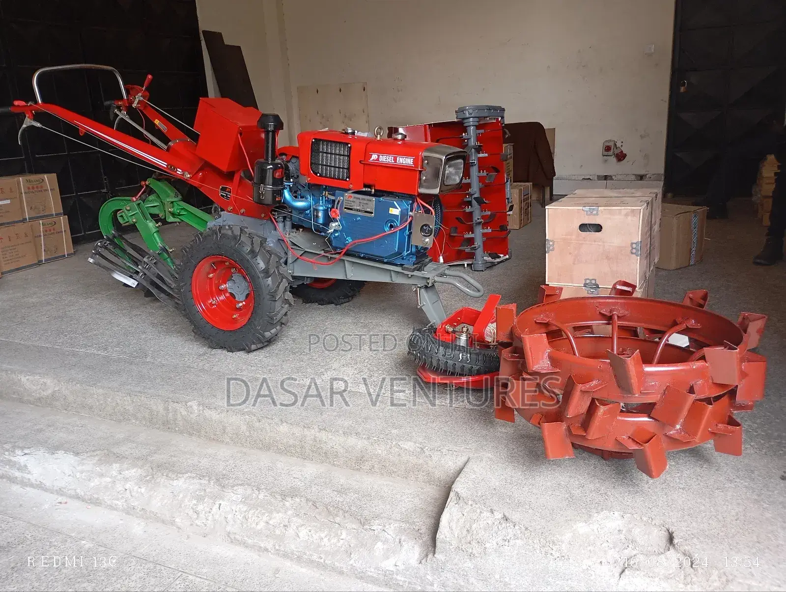 Walking Tractor 16hp Diesel Engine