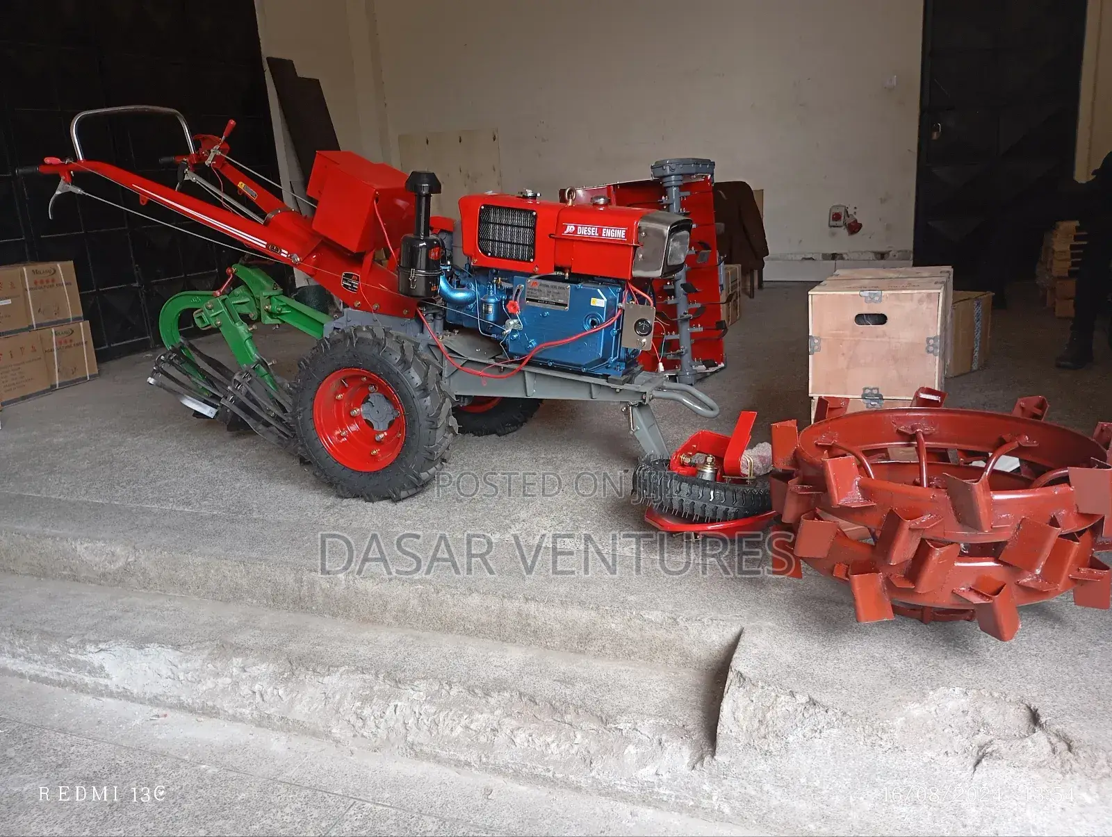 Walking Tractor 16hp Diesel Engine