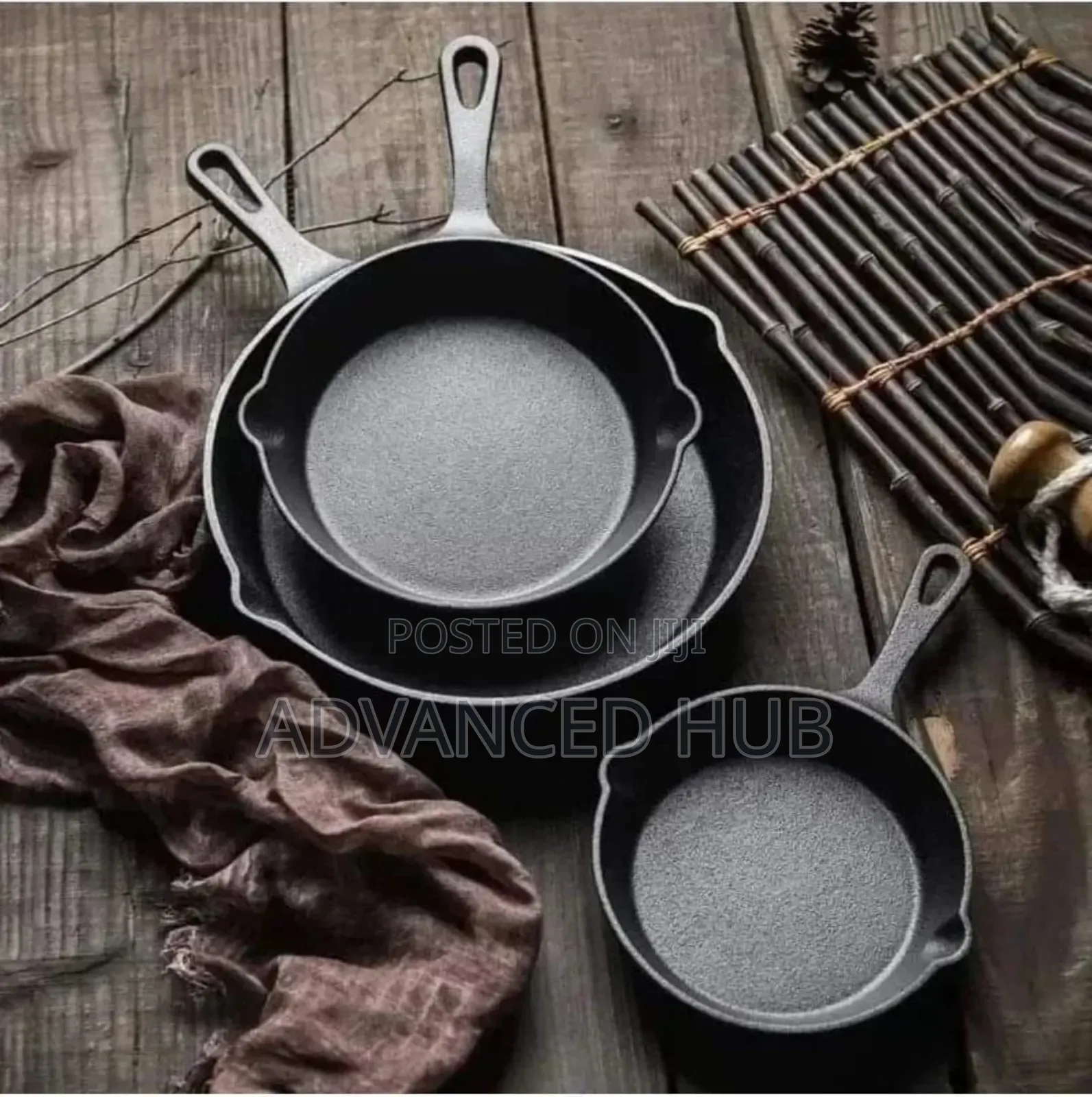 4pcs Cast Iron Frying Pan