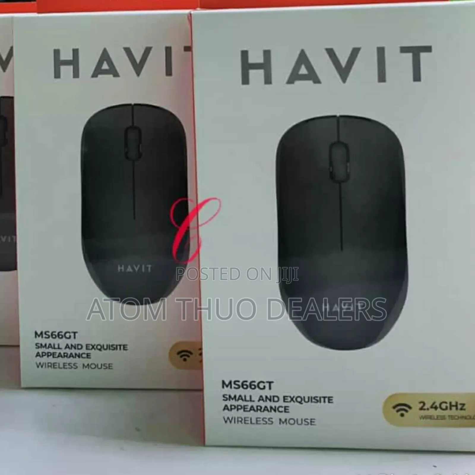 Black Havit MS66GT Small Exquisite 2.4ghz Wireless Mouse