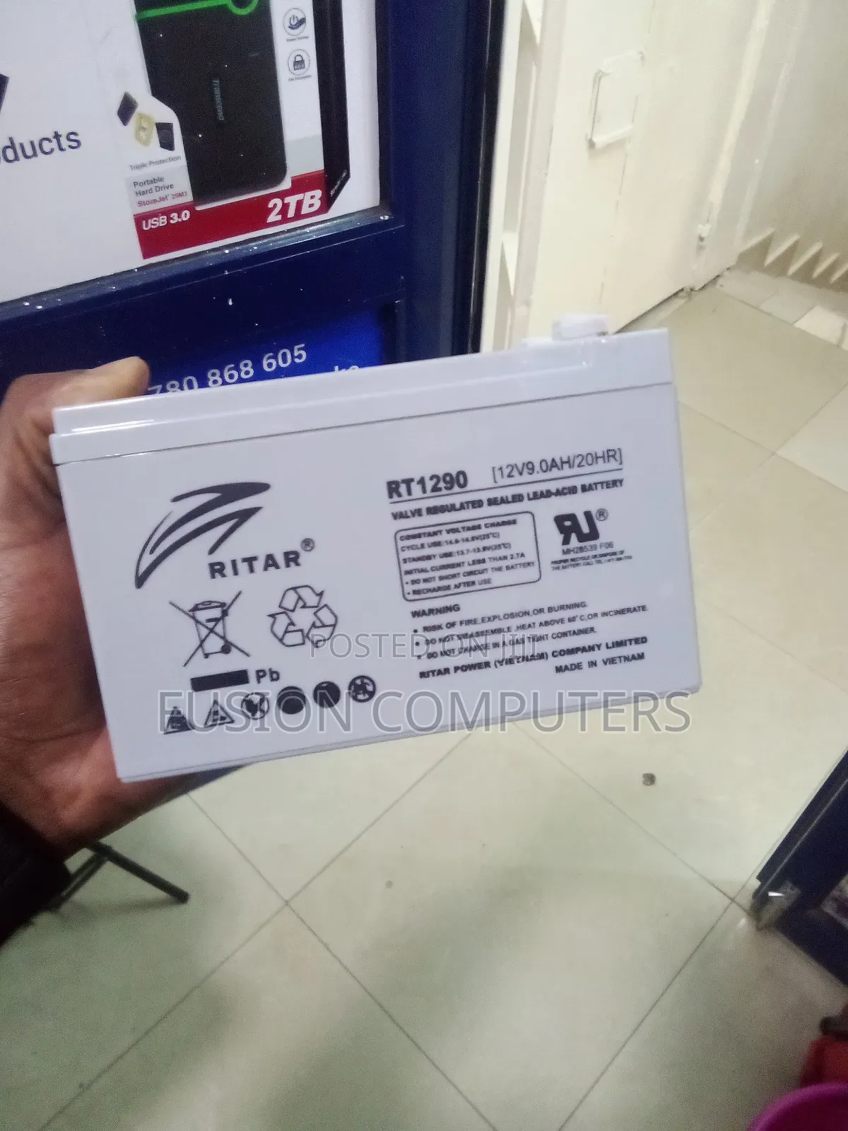 Ritar 12V 9ah Battery Model RA12-90