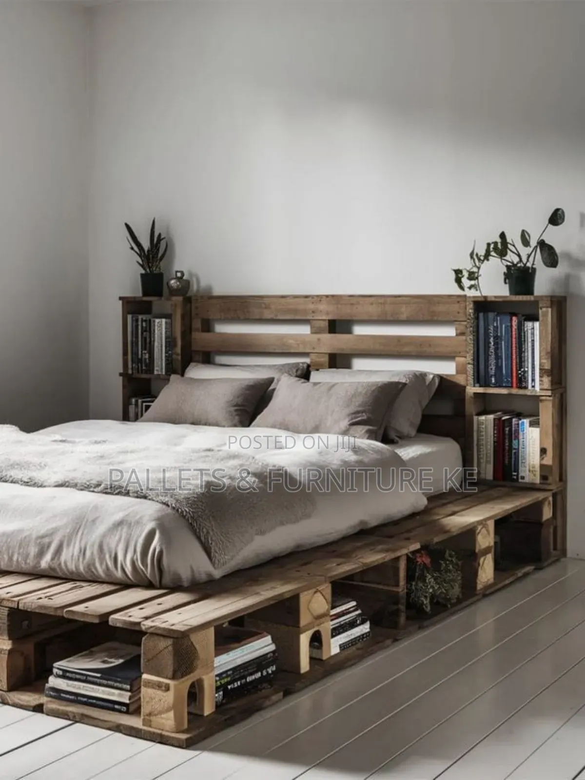 Brown Pallet Bed