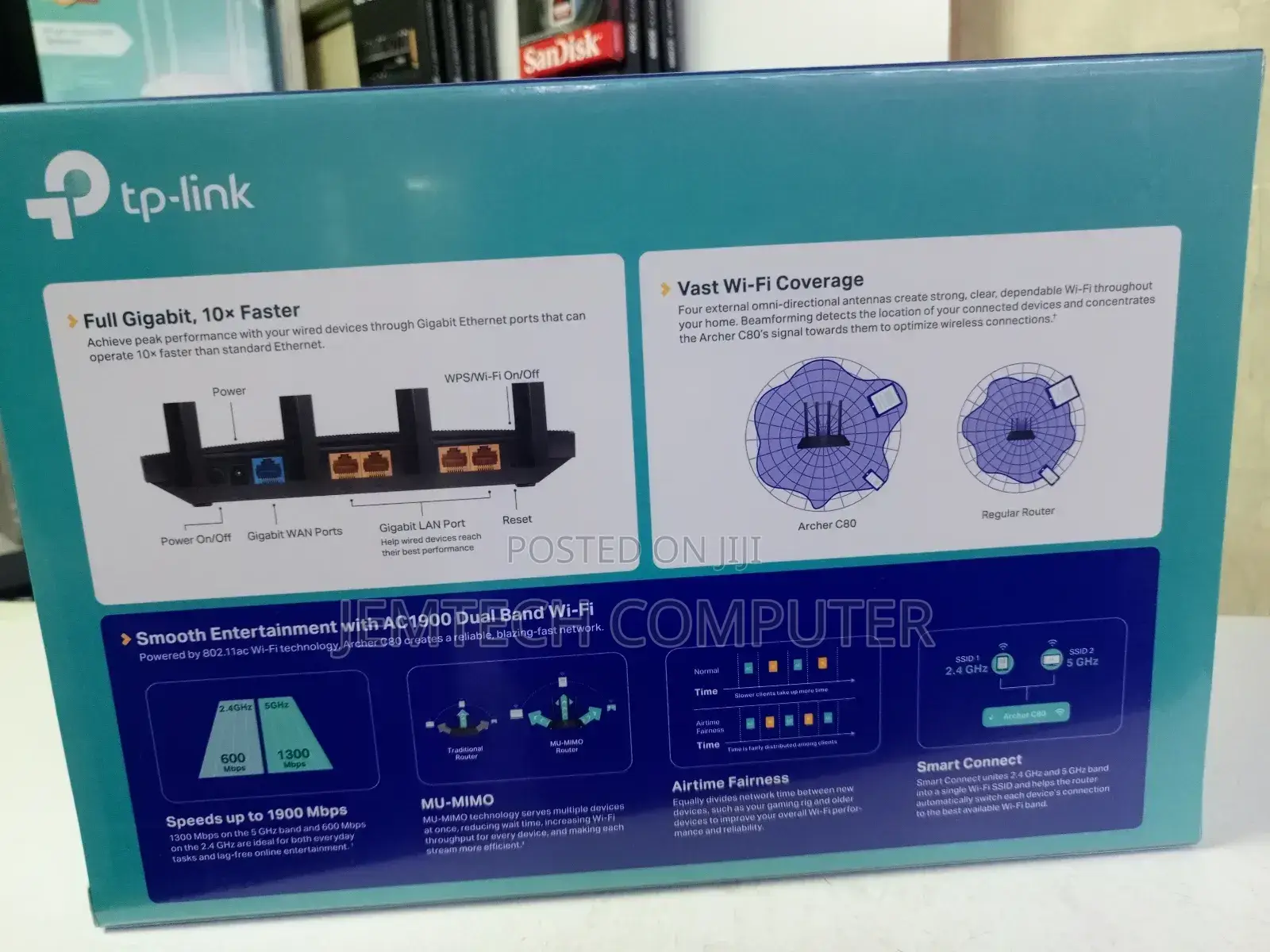 ~Tp-Link Archer C80 AC1900 Wireless MU-MIMO Wi-Fi 5 Router