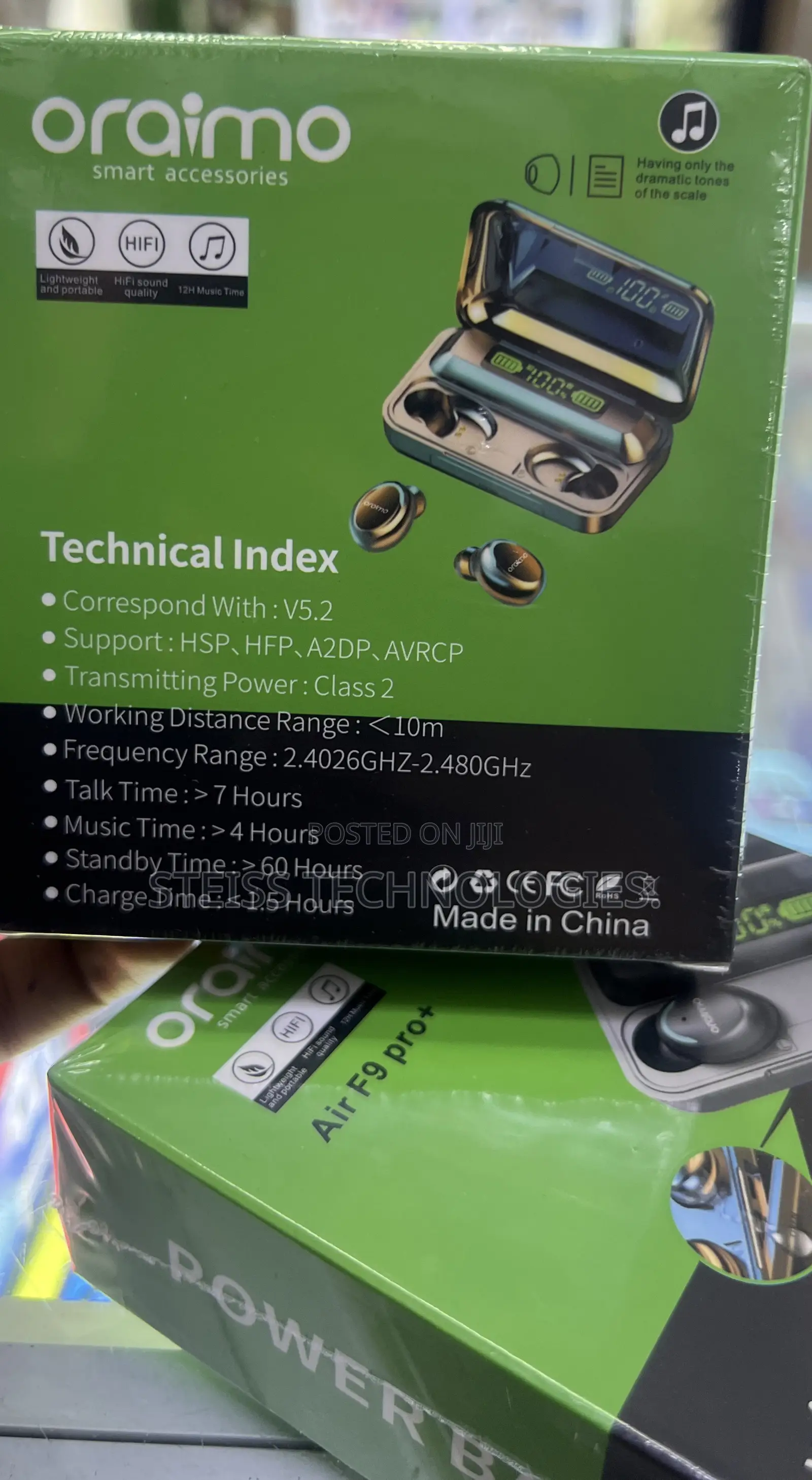Oraimo F9 Pro + Wireless Buds.