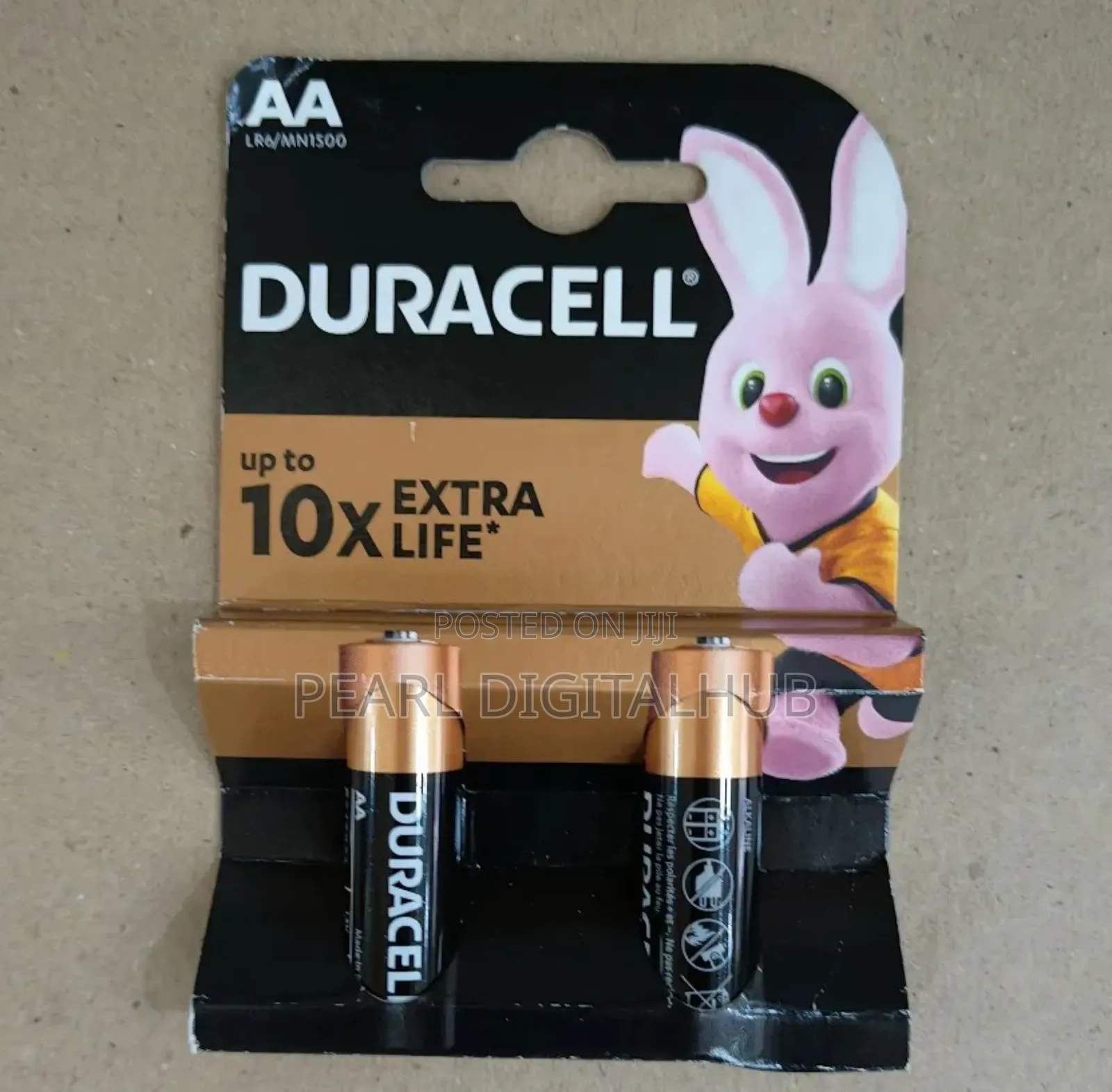 AA 2 Pack Alkaline 10x Extra Life Duracell Battery