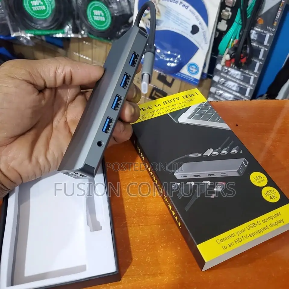 Type C to HDTV 12 in 1 USB Hub
