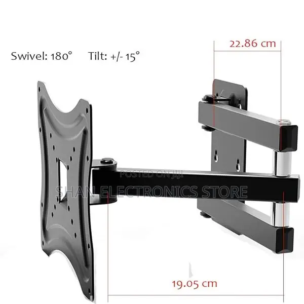 14-55 in Full Motion TV Mount- Tilts Swivels- High Quality