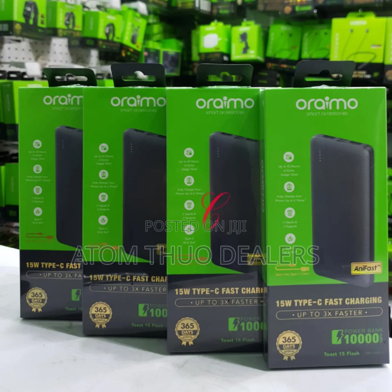 Oraimo Toast 15 Flash OPB-1100D *15W* 10,000mah Power Bank