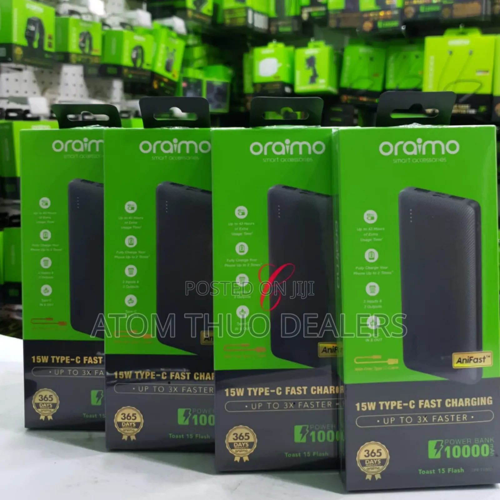 Oraimo Toast 15 Flash OPB-1100D *15W* 10,000mah Power Bank