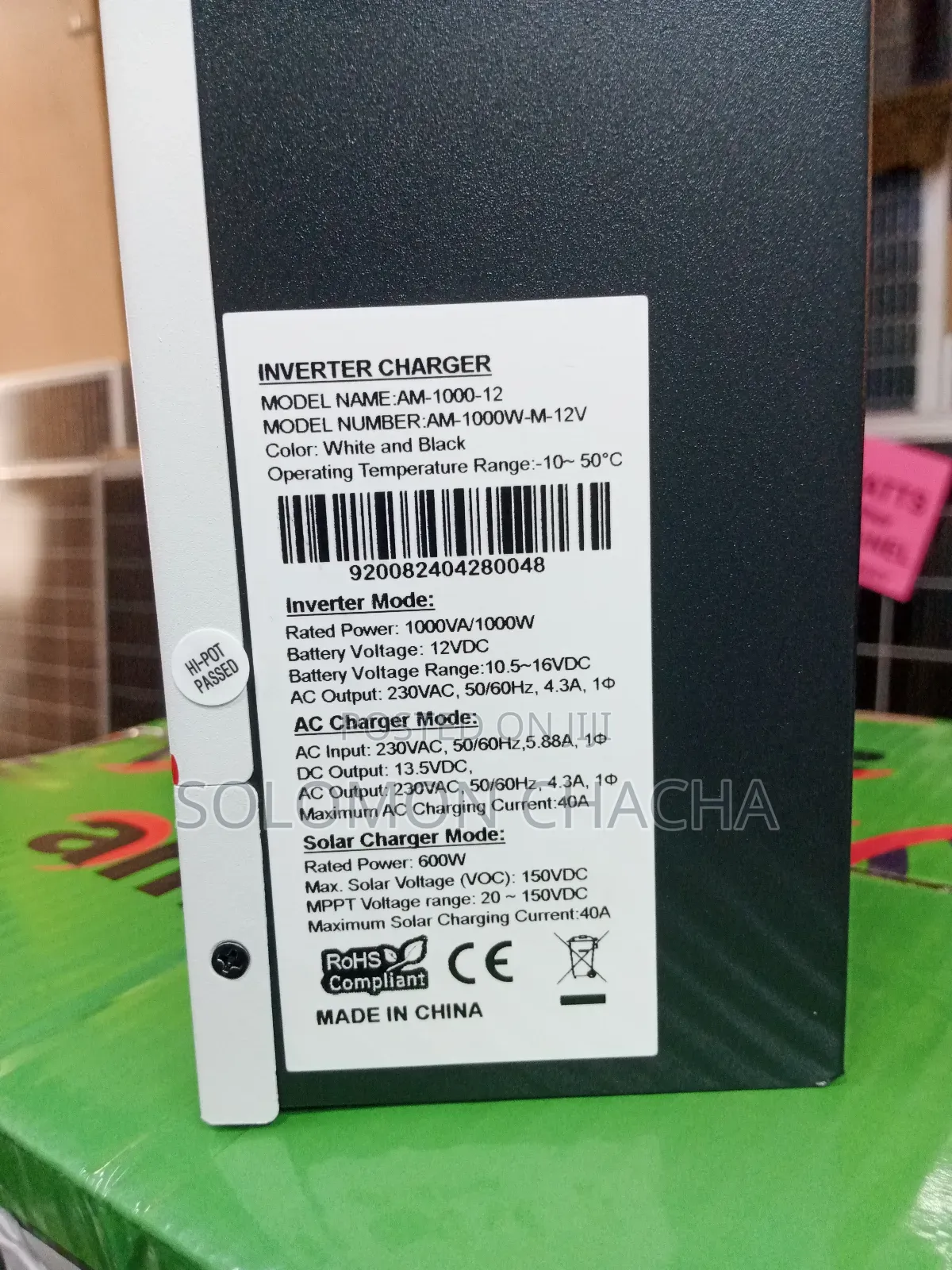 Amizar 1kw 12V Hybrid Inverter
