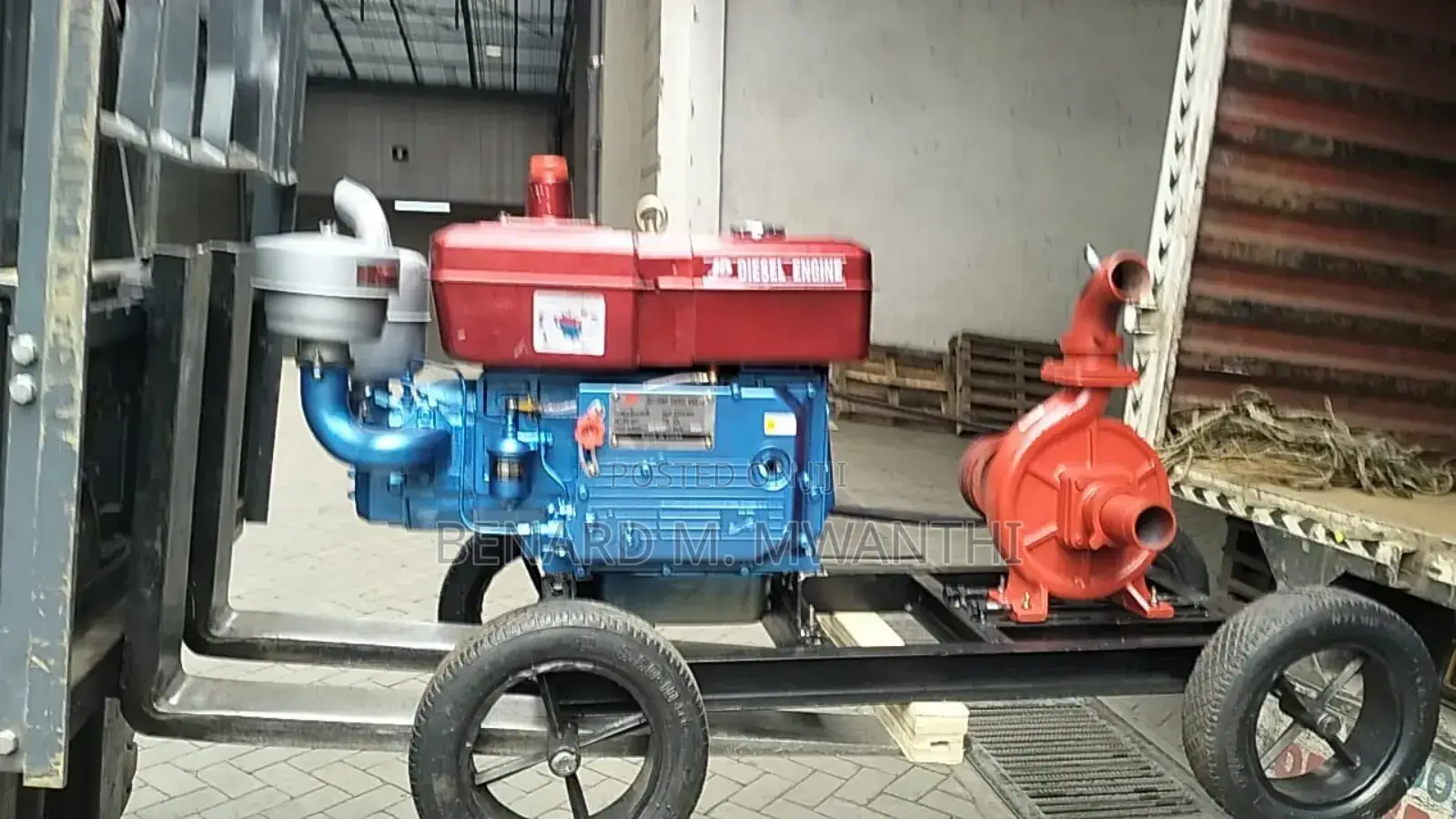Waterpump Engine With Wheels
