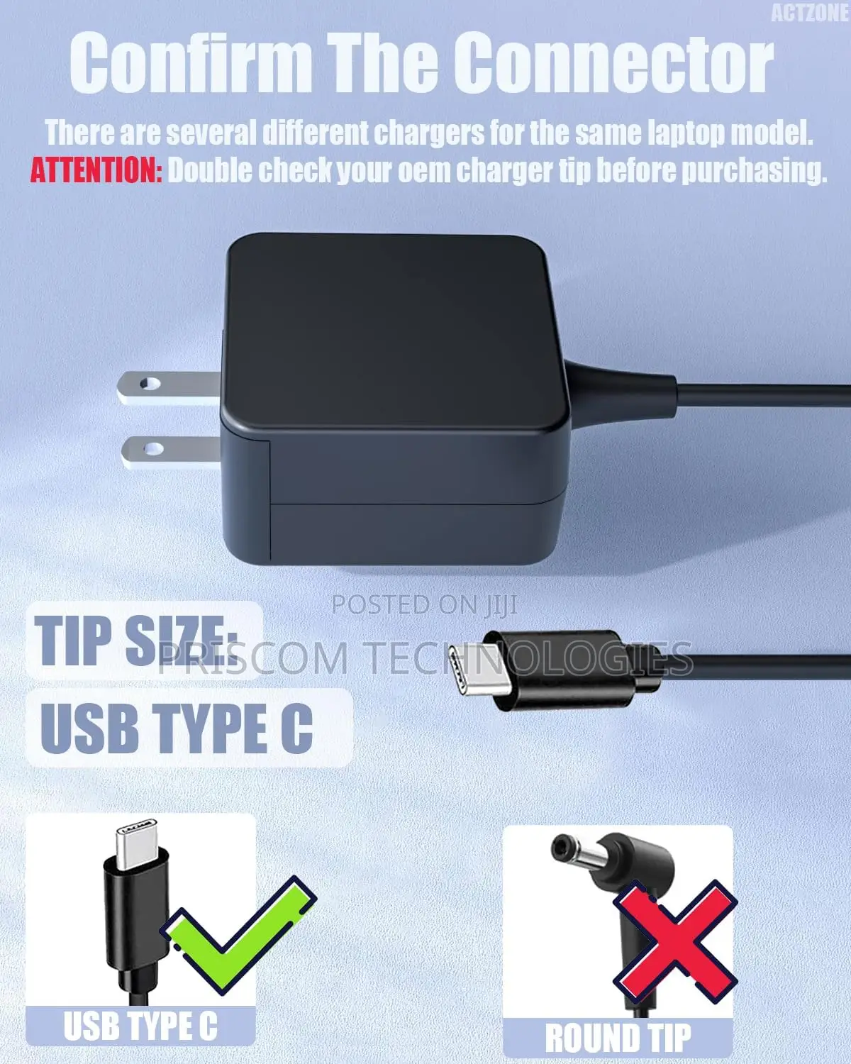 Lenovo Type C Laptop Charger Adapter, Original Type C Charge