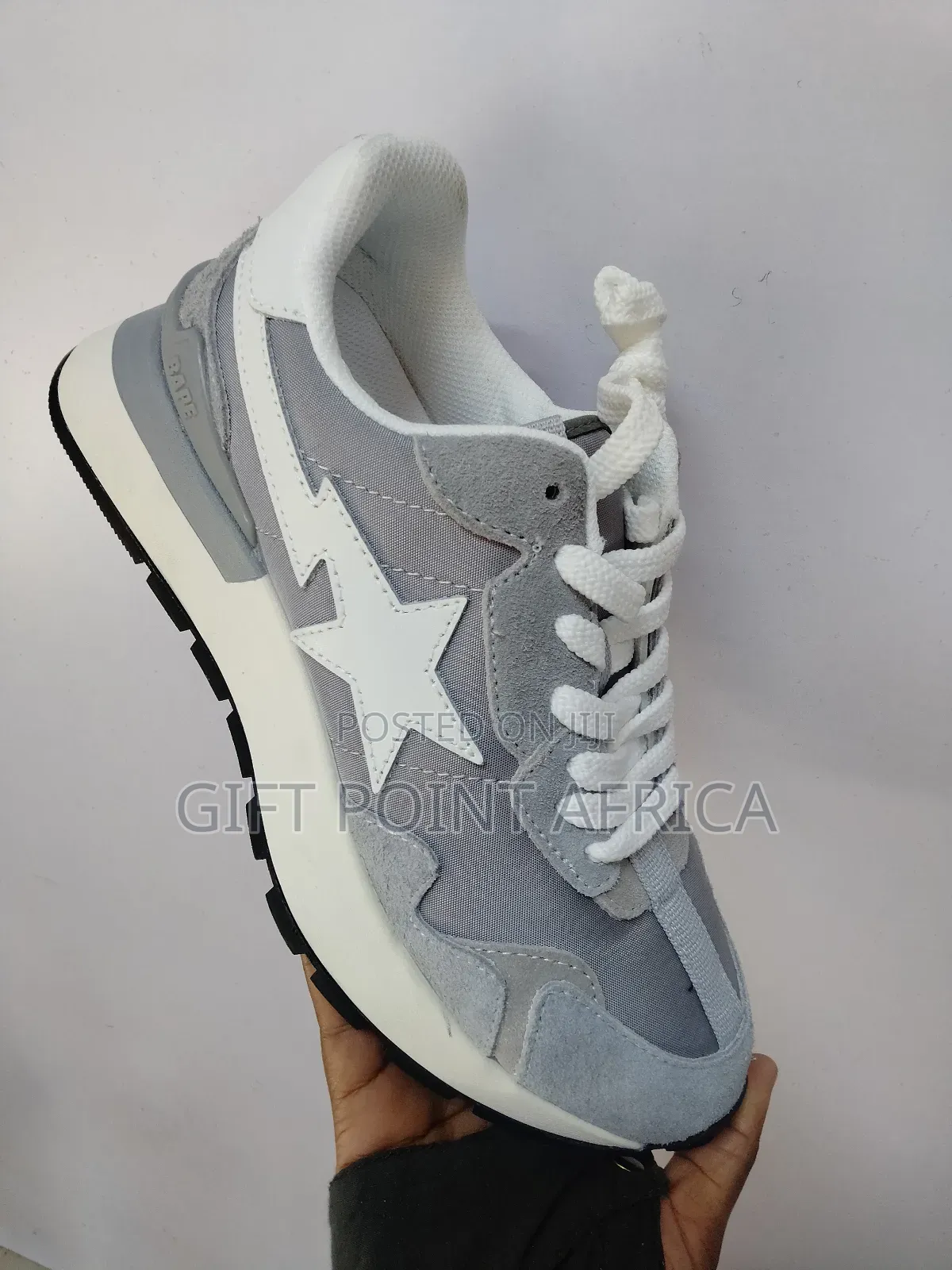 Gray a Bathing Ape Bape Sta Low Cut Sneakers