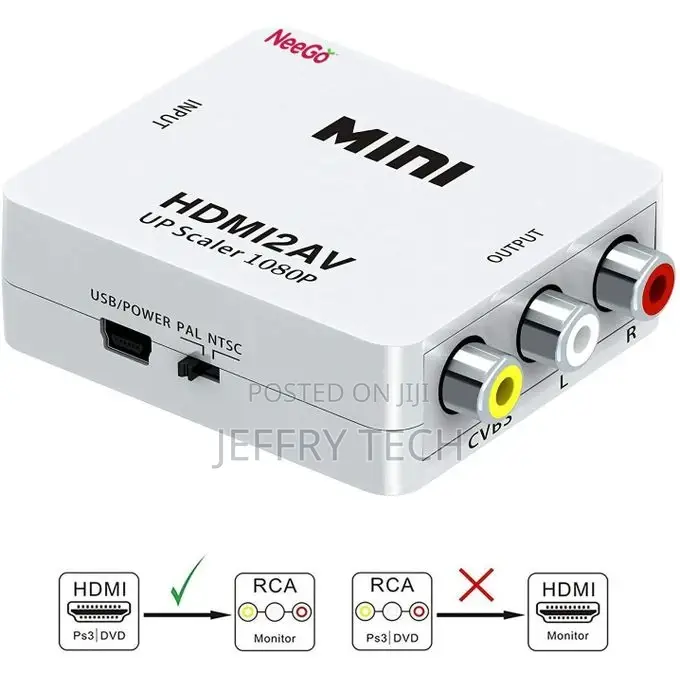 HDMI to RCA 1080 Audio and Video Conversion Adapter
