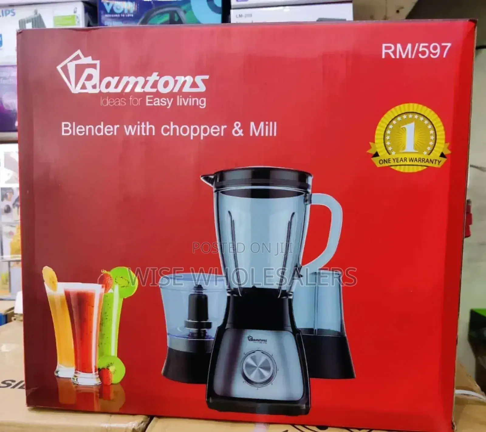 Blender+Mill+Chopper 1.5 Liters 5 Speed- Rm/597* Available