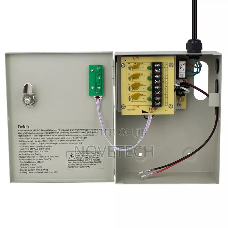 Power Supply Box DC12V 10A for CCTV