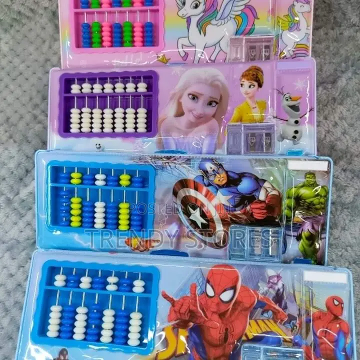 Dual Sided Pencil Box With Abacus