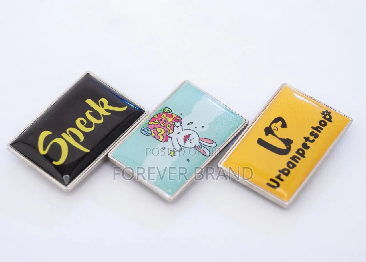 Magnetic Rectangular Branded Lapels