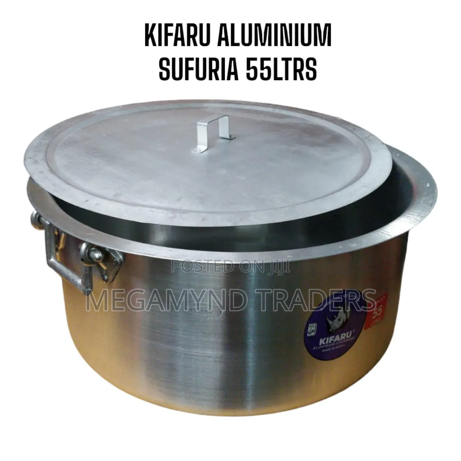 55L Aluminium Sufuria and Lid/Dowery Gift/Cookware Pot