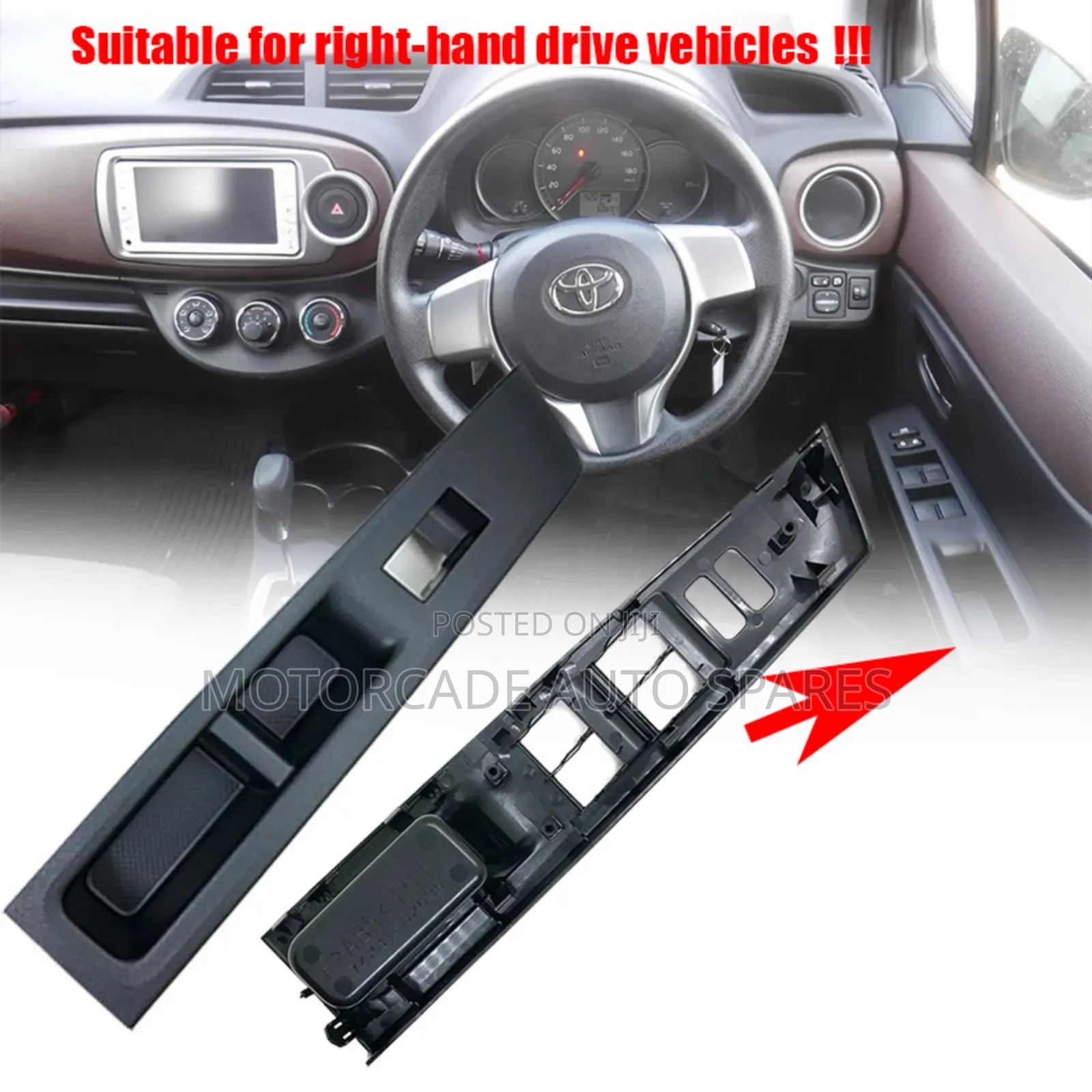 Toyota Vitz 2012+ Jewella Front Door Switch Control Covers