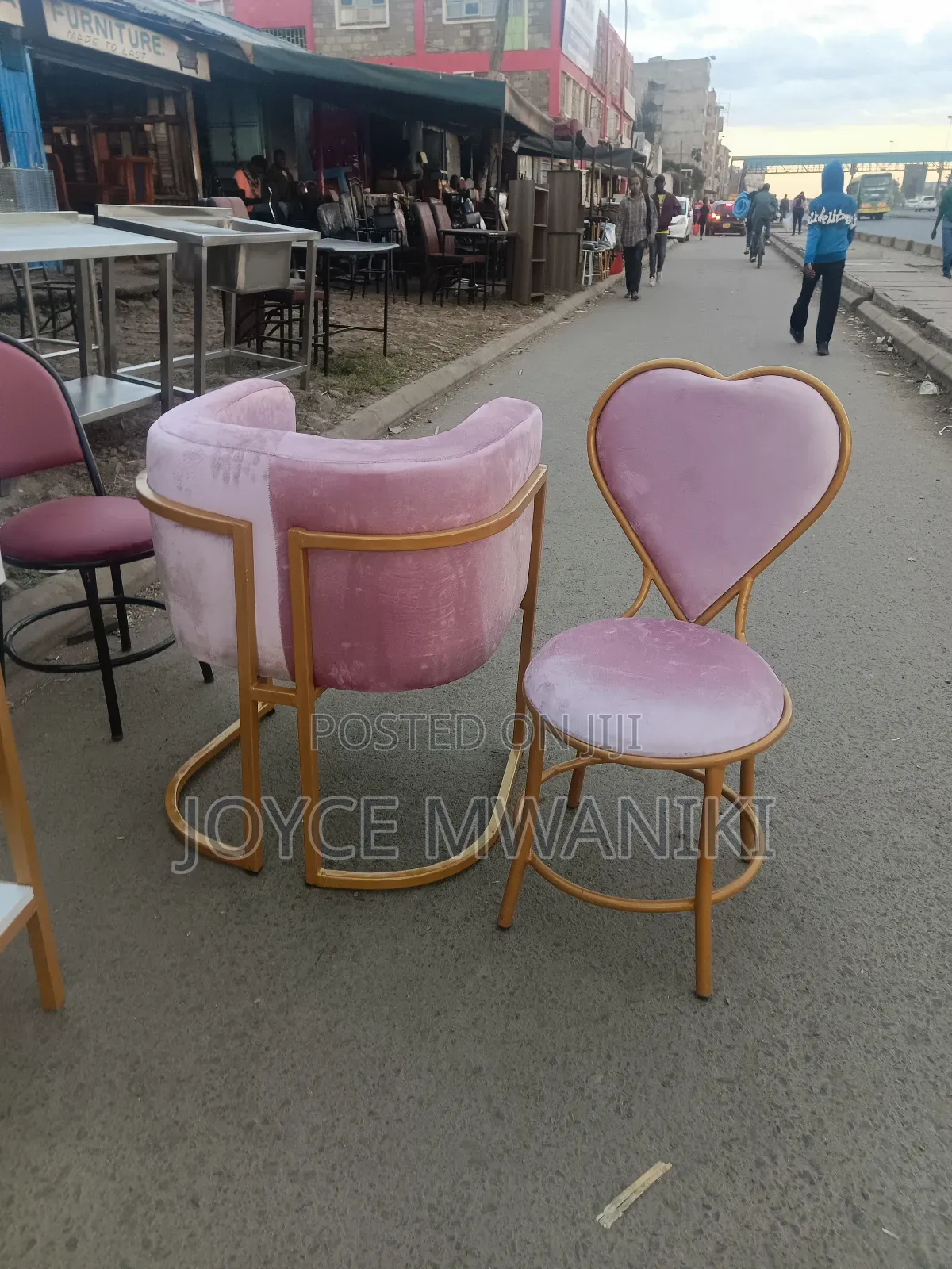 Manicure Seats 2 Pieces, Colour Pink 