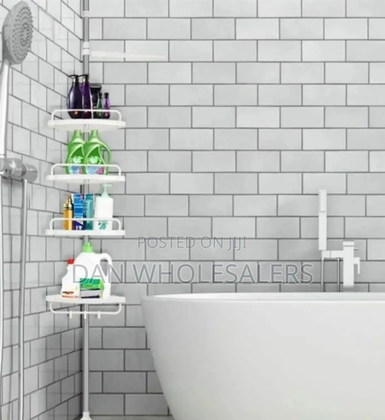 Tier Adjustable Telescopic Multi-Corner Shelf