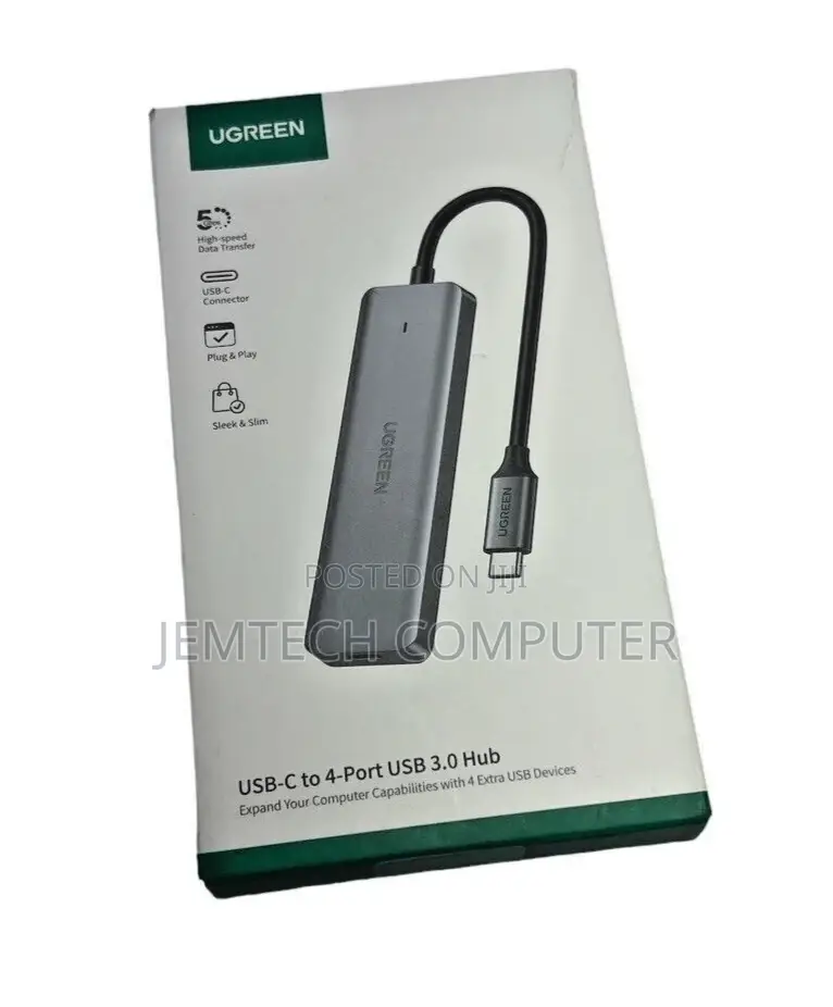 `UGREEN USB-C to USB 3.0 Hub (3 Ports) + Gigabit Ethernet`