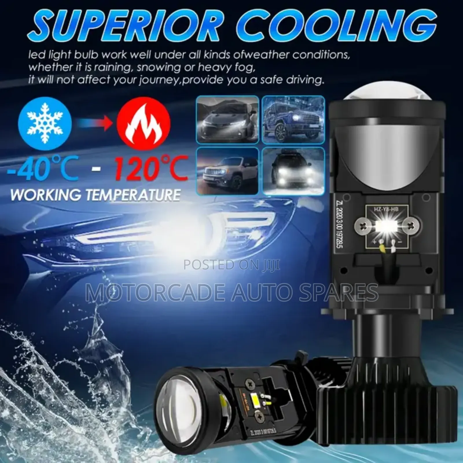 Bi-Led Mini Projector Headlights Bulbs 2500w Set